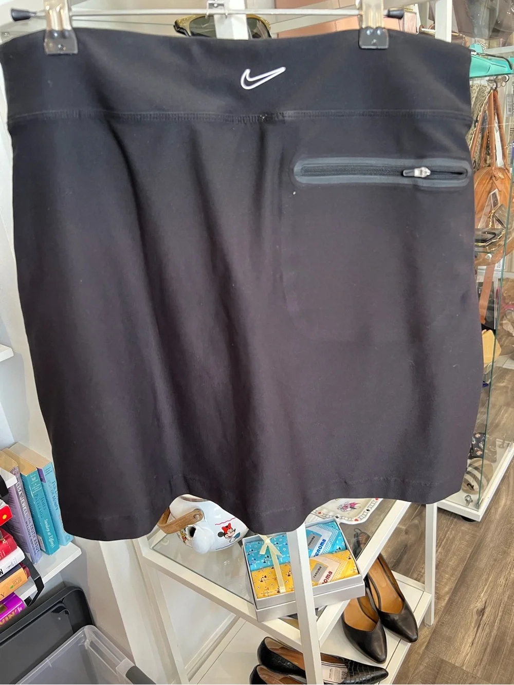 Nike Black Athletic Skort with Zip Pockets